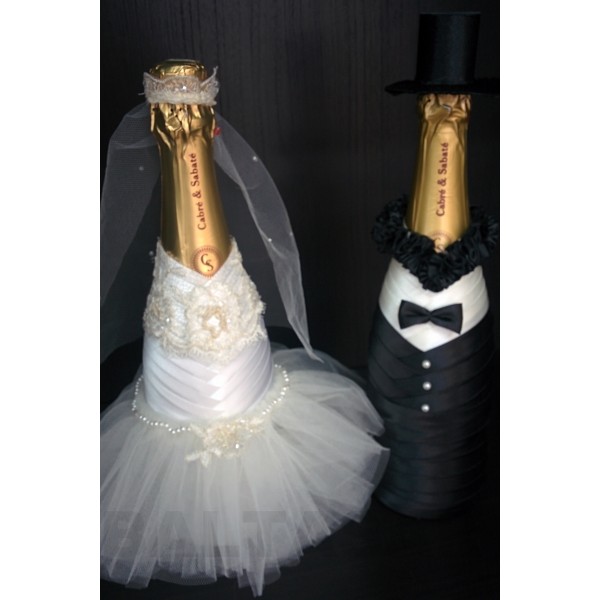 botellas cava vestidos de novios - imprenta baltasar 1861
