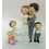 Figura novios pastel con hijos