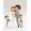 Figura novios pastel con hijos