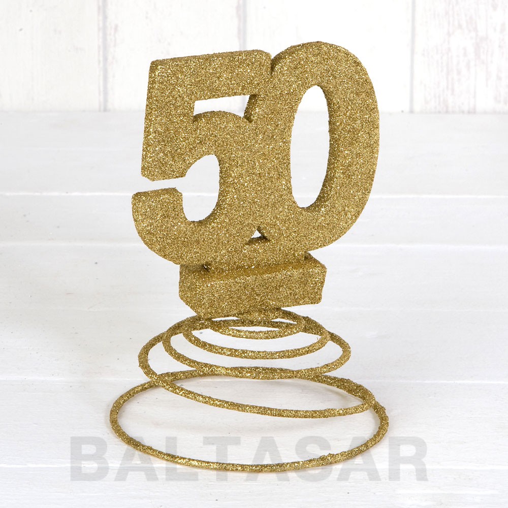 Figura para pastel 50 Aniversario Bodas Oro 