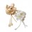 Broche flor marfil/beige 17cm., min.12 