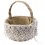 Cesta arras burlap con puntilla y detalle strass 