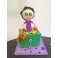 CONTENEDOR RECICLAJE CON FLORES PERSONALIZADA GOMA EVA