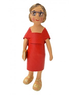 SEÑORA ELEGANTE PAPEL MACHÉ