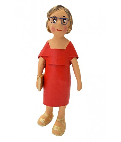 SEÑORA ELEGANTE PAPEL MACHÉ