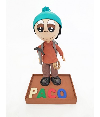 MONTAÑERO ESCALADOR FIGURA PERSONALIZADA GOMA EVA 20 cm