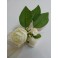 Argolla flor blanca redonda